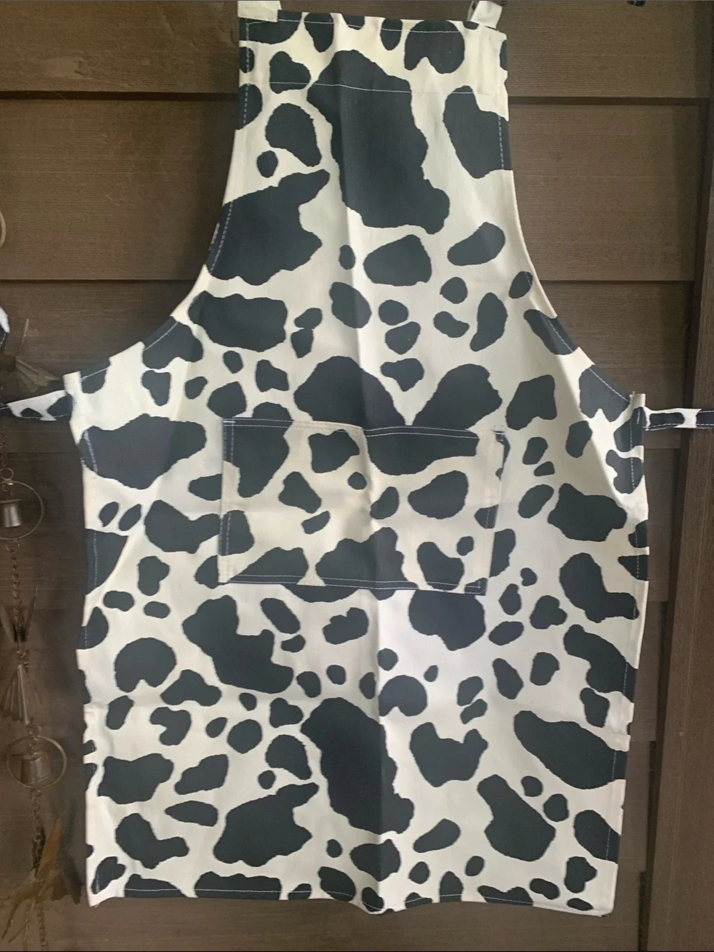 Cow Print Apron - Black and White